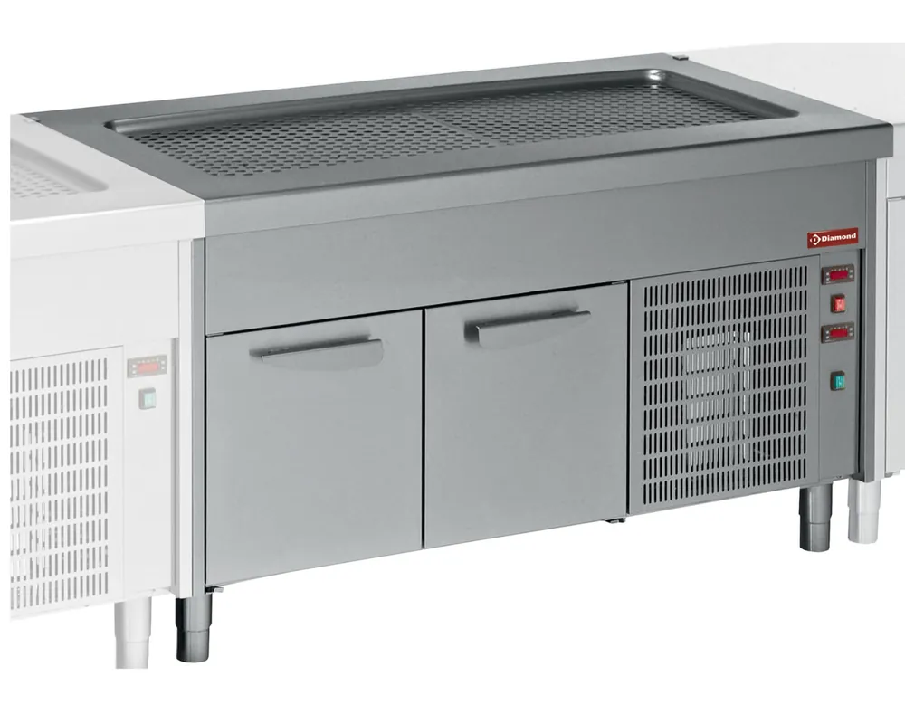 Finale Uitverkoop Koelwerkbank met gekoeld top element 6x 1/1GN - 2250x800x(h)900mm