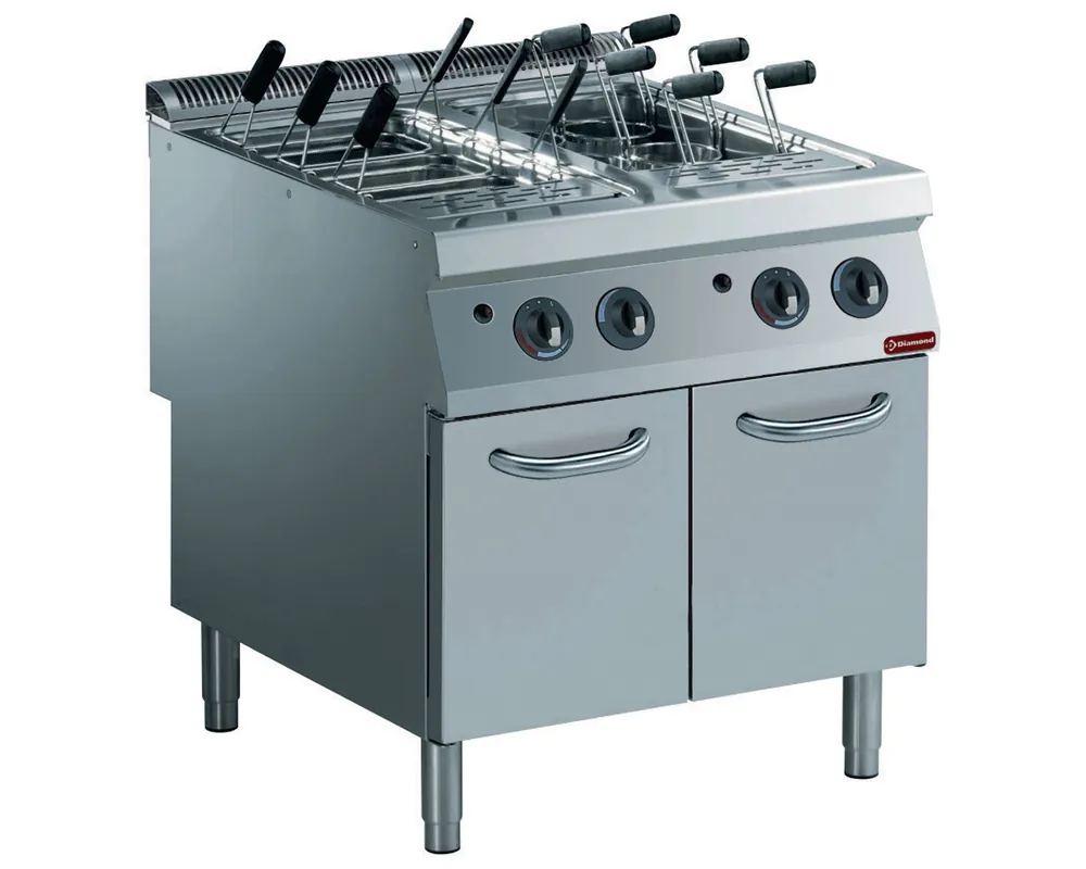 Pastakoker gas 2x 40L - Met onderbouw Voordeelprijs
