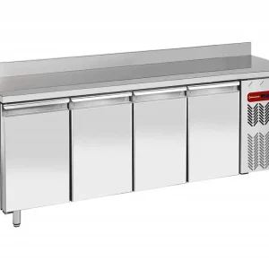 Koelwerkbank 4 deuren 1/1GN - Met spatrand Koopje