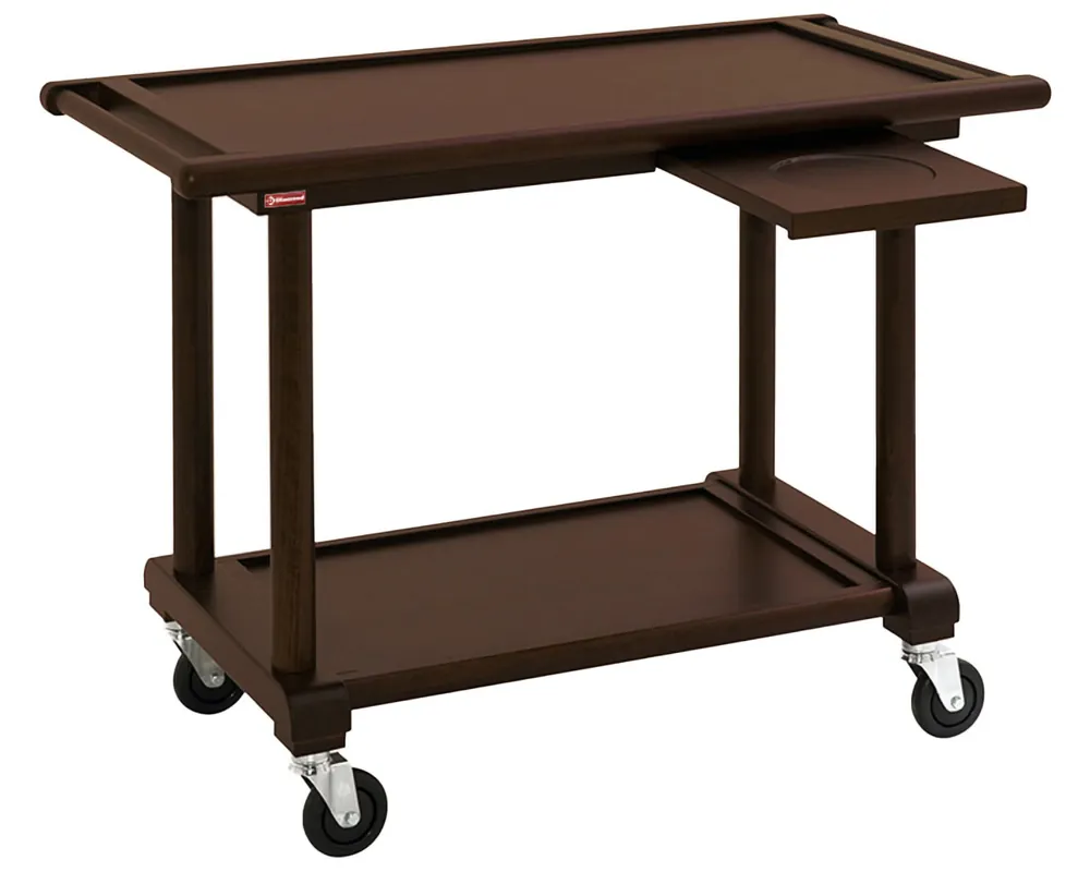 Wengé serveerwagen 2 niveaus - 1000x550x(h)820mm Meest Verkocht