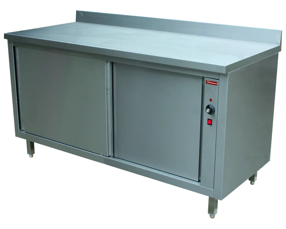 Gecertificeerd Warmhoudkast met schuifdeuren + ob - 2000x700x(h)880/900(+100)mm