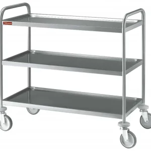 Actieprijs RVS serveerwagen 3 niveaus - 1000x500x(h)960mm