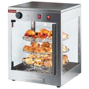Nieuw Verwarmde draaiende vitrine - 3 plateaus Ø420mm