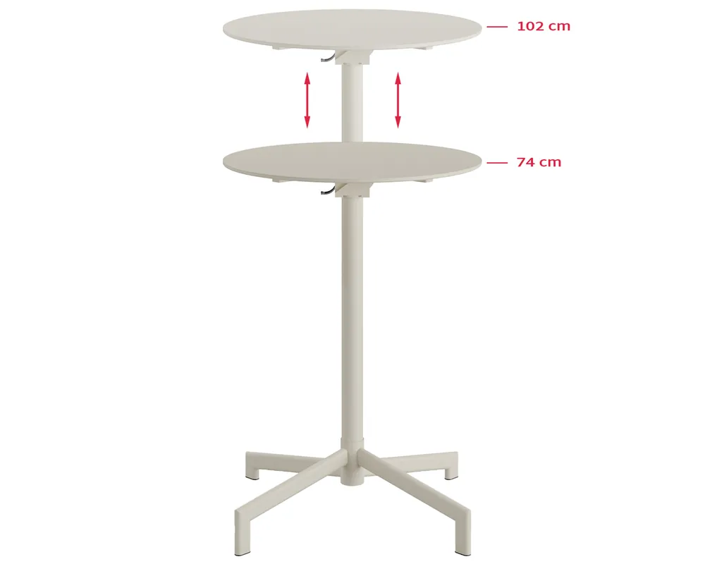 Fabrieksprijs Versa terras/statafel - Verstelbaar in 2 hoogtes - Beige