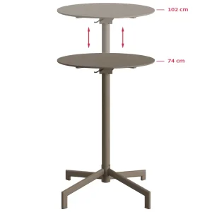 Shop Nu Versa terras/statafel - Verstelbaar in 2 hoogtes - Cappucino