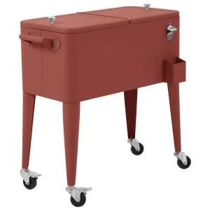 Lage Kosten Icy koelbox - Met wieltjes - Terracotta