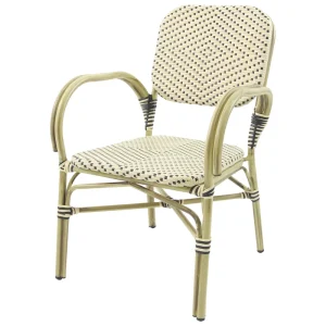 Felix bistrostoel - Rotan - Bamboo wit/zwart Populair