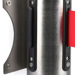 Wandsysteem met trekband chroom geborsteld - Trekband rood Tijdelijk Beschikbaar