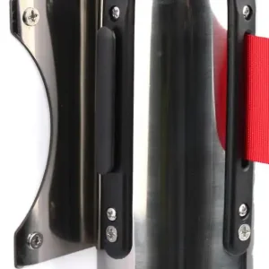 Laatste Kans Wandsysteem met trekband chroom - Trekband rood