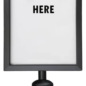 Posterframe A4 staand - Mat zwart - Geschikt voor afzetpaal met trekband Direct Verzonden