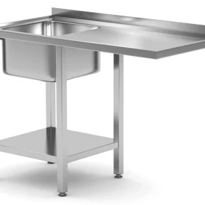 Actieprijs Spoeltafel voor vaatwasser - RVS - Links