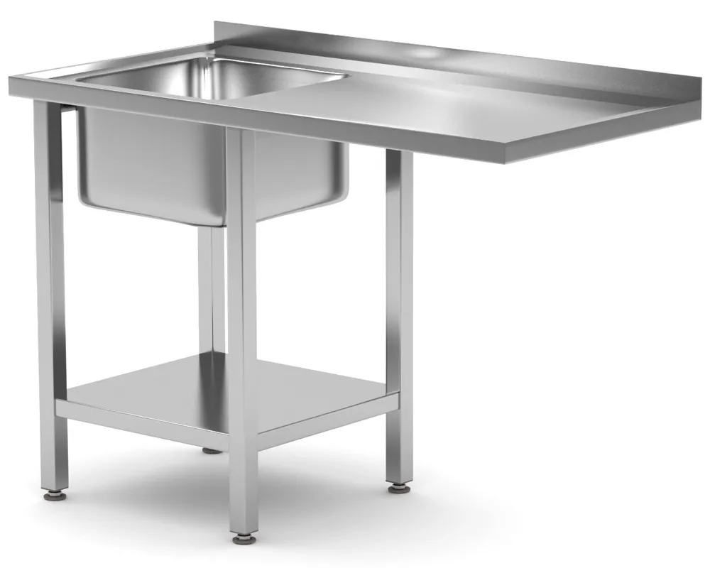 Actieprijs Spoeltafel voor vaatwasser - RVS - Links