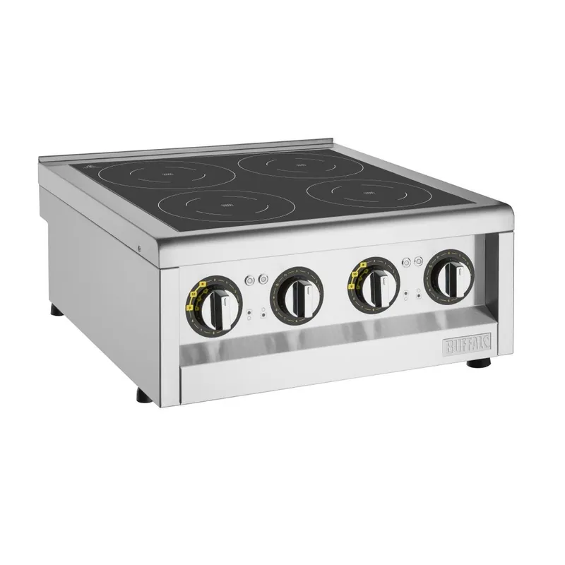 Seizoensaanbieding Buffalo 600 Serie 4 Zone Inductiekookplaat 2 x 3kW