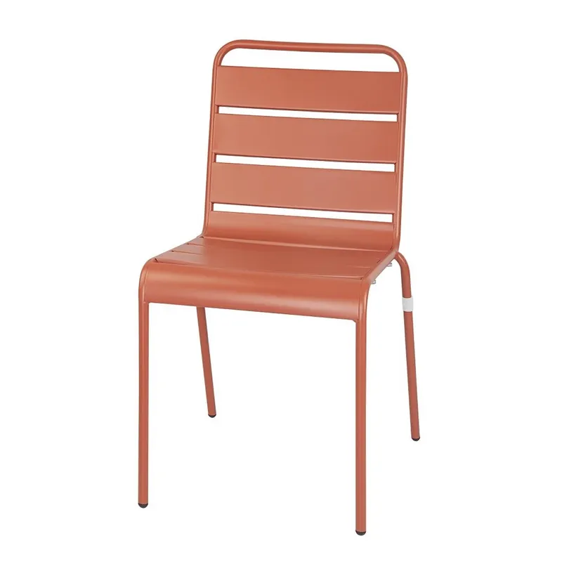 Favoriet Bolero terracotta gelateerde stalen zijstoelen (4 stuks)