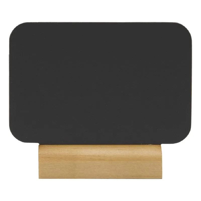 Securit Silhouette rechthoekige mini krijtborden, inclusief krijtstift Houten voet (doos 4) Snelle Levering