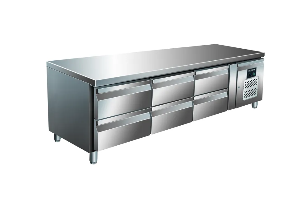 Goedkoop SARO onderbouw koelwerkbank, 3x2 laden UGN 3160 TN