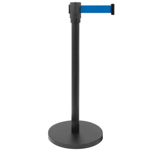 Veilige Betaling Afzetpaal zwart 8kg - Trekband blauw 300cm