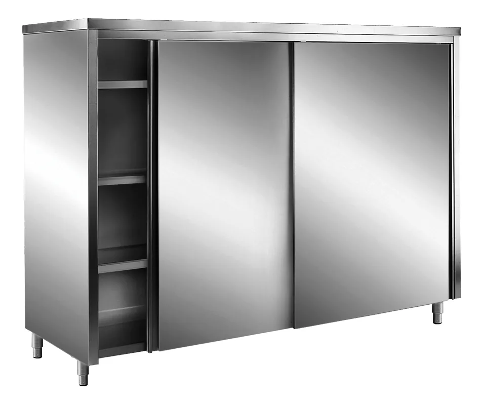 Shop Nu SARO RVS opbergkast, AISI 430, plat dak, 1600x700