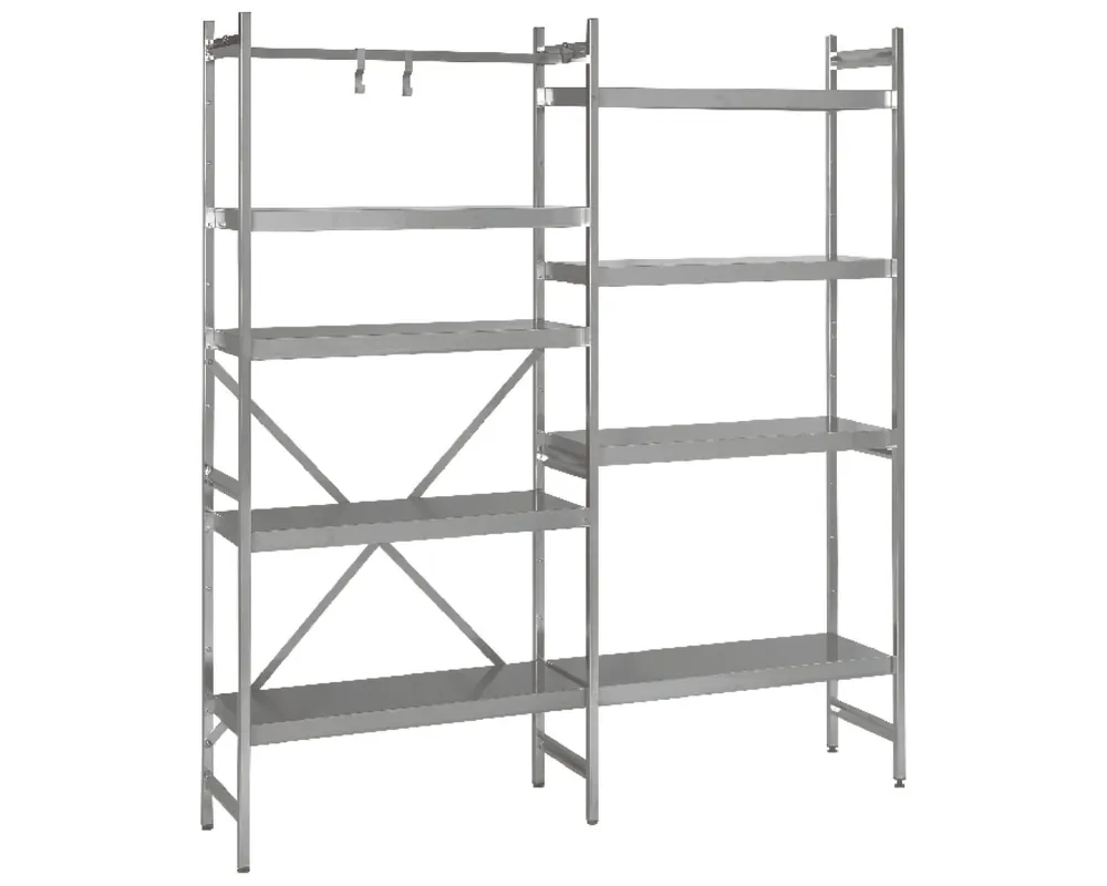 RVS opbergrek 1000x600x(h)1800mm Veilige Betaling