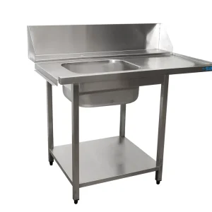 Uitverkoop SARO aanvoertafel voor vaatwasser links, 1 bak, 1200 mm