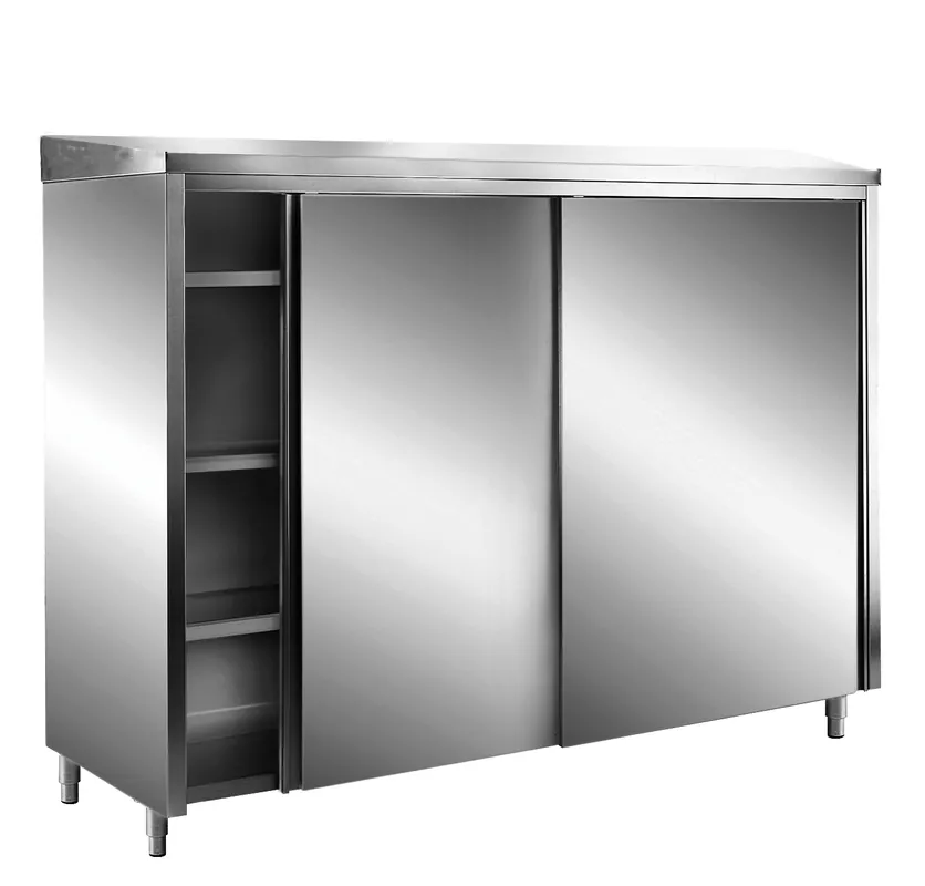 SARO RVS opbergkast, AISI 430,schuin dak, 1800x600 Merkproduct