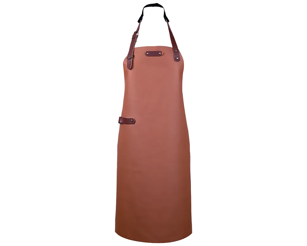 Leren schort 89cm - Nekband - Cognac Hoge Kwaliteit