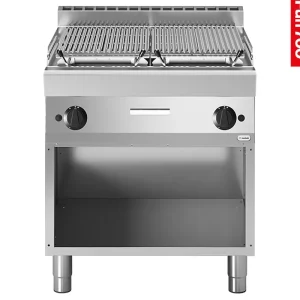 Laatste Versie Lavasteengrill Modular - 2 zones - Aardgas - 80x70x99cm
