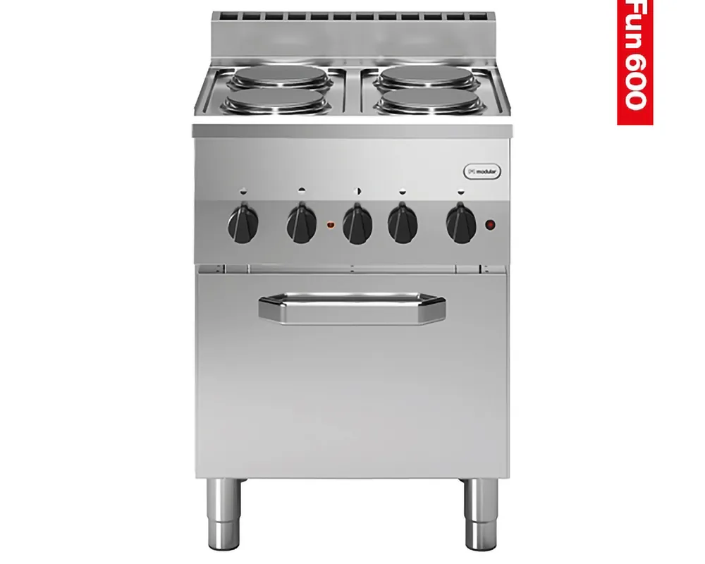 Laatste Kans Elektrisch fornuis Modular - Met heteluchtoven - 400V - 60x60x95,7cm