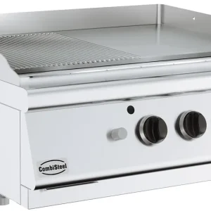 Favoriet Base 700 Gasbakplaat Chroom/Geribd Tafelmodel
