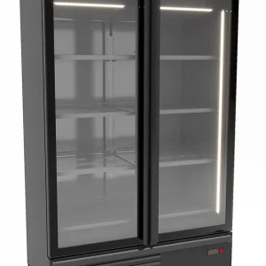 Gratis Retour Vrieskast 2 Glasdeuren Zwart 1230L
