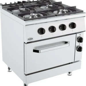 Dagaanbieding Base 900 Gasfornuis 4 Br. Met Elektrische Oven