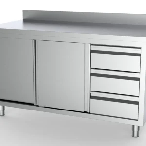 Beperkt Aanbod 700 Werktafel Schuifdeuren Laden Rechts Met Rand 1400