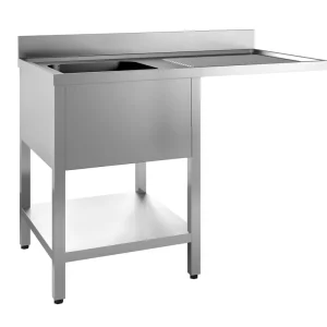 Superprijs 700 Spoeltafel Bodem Met Uitsp. Vaatwasser, Demontabel 1 Links 1200