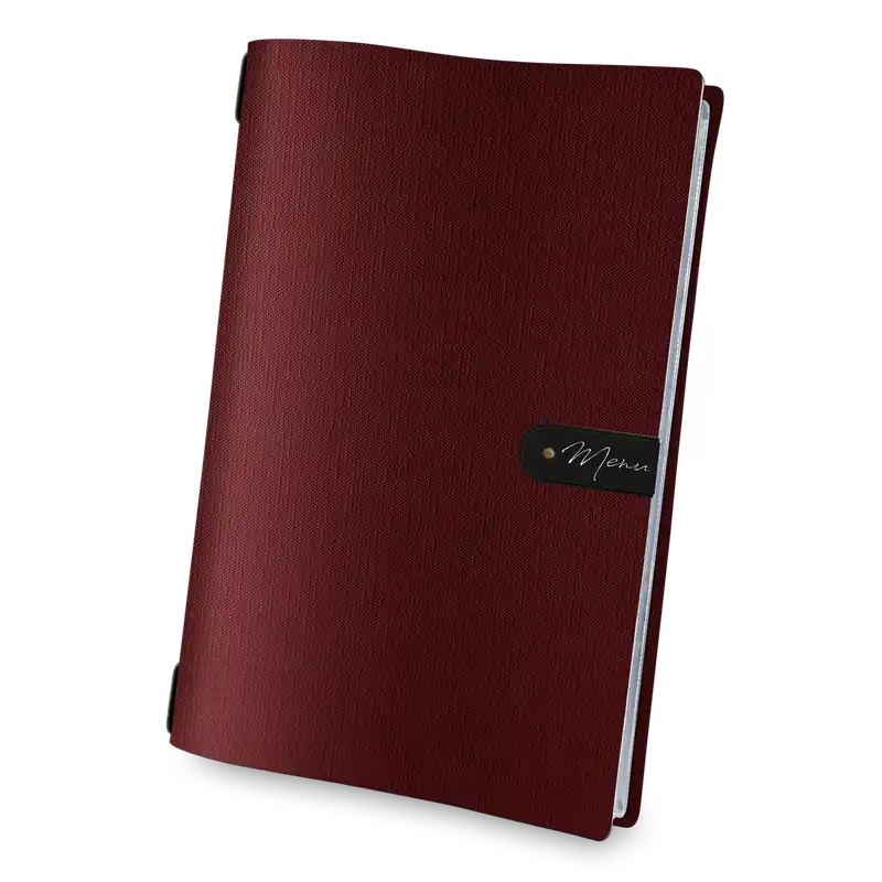 Menumap Jute bordeaux A4 Voordeelprijs