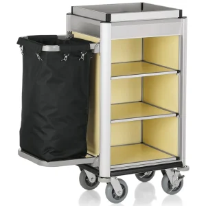 Express Levering Huishoudwagen - aluminium en MDF houtlook - 34 kg