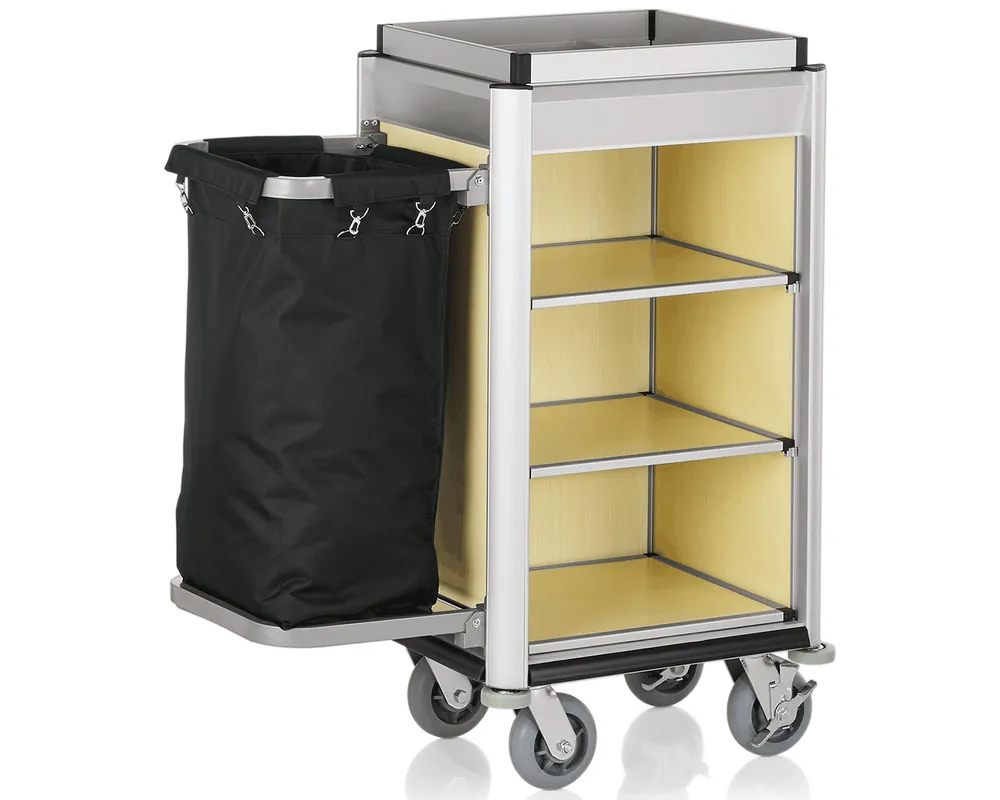 Express Levering Huishoudwagen - aluminium en MDF houtlook - 34 kg