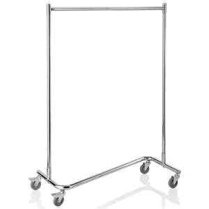 Bestseller Garderobewagen Z-vorm - chroomnikkelstaal - 120x54,5x172,5cm
