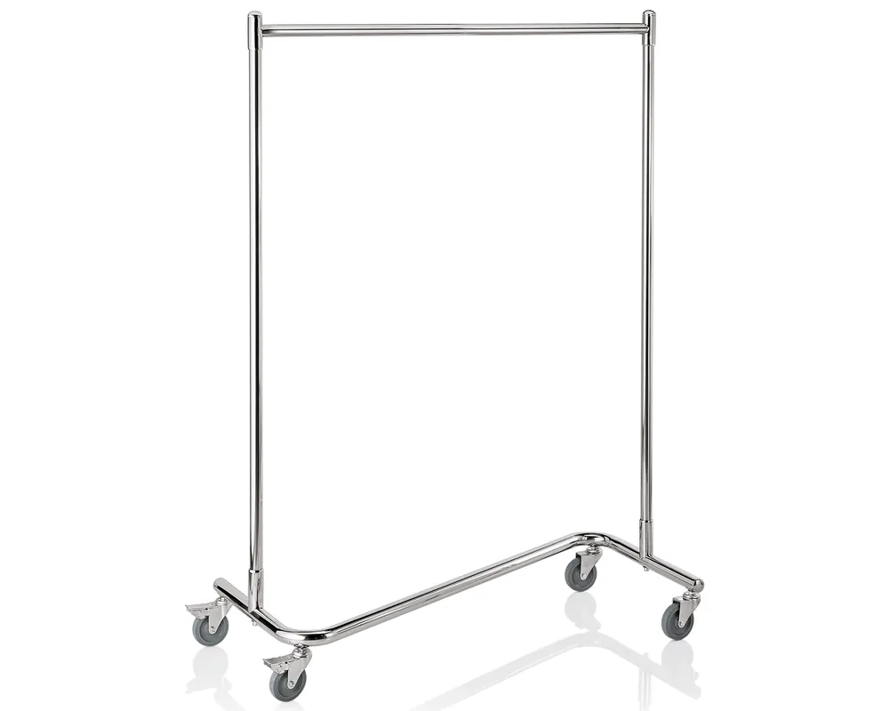 Bestseller Garderobewagen Z-vorm - chroomnikkelstaal - 120x54,5x172,5cm