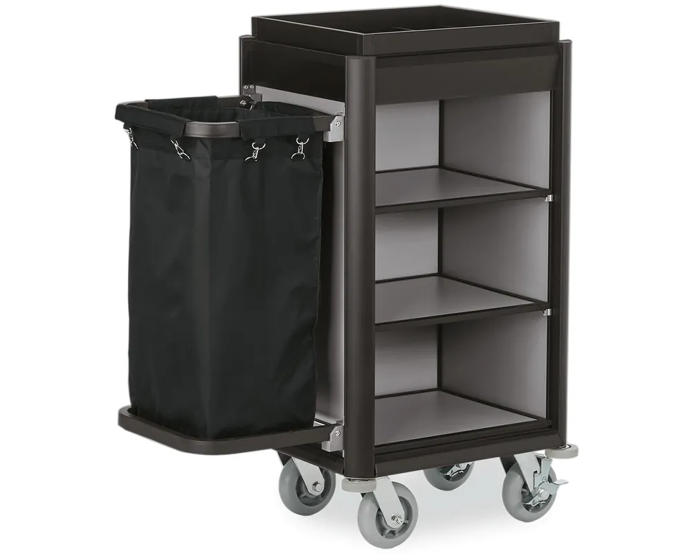 Goedkoop Huishoudwagen - aluminium en MDF houtlook - 34 kg