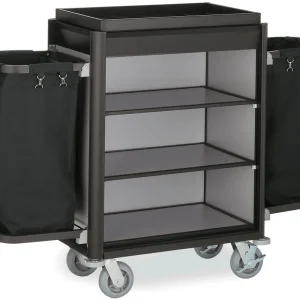 Exclusieve Aanbieding Huishoudwagen - aluminium en MDF houtlook - 41 kg