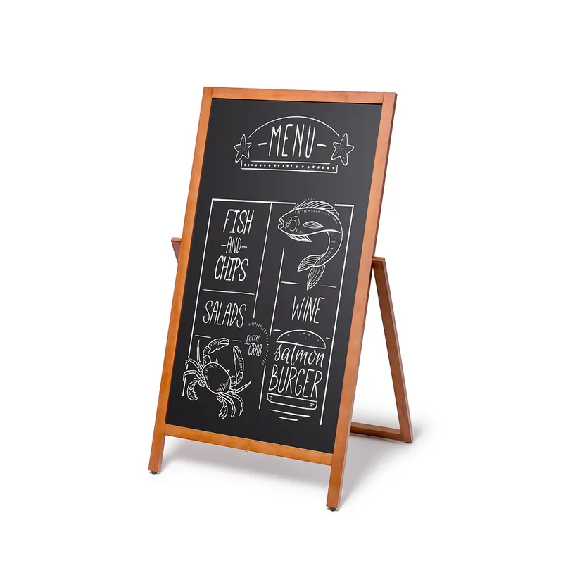 Houten A-Bord Flip 68 x 140 cm Lichtbruin Voordeelprijs