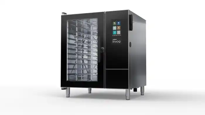 Tijdelijk Beschikbaar Invoq combi 10 Leventi - Rechts scharnierend - EN400x600 of GN1/1 - 19,3kW/3x380V - 908x937x(h)1781mm