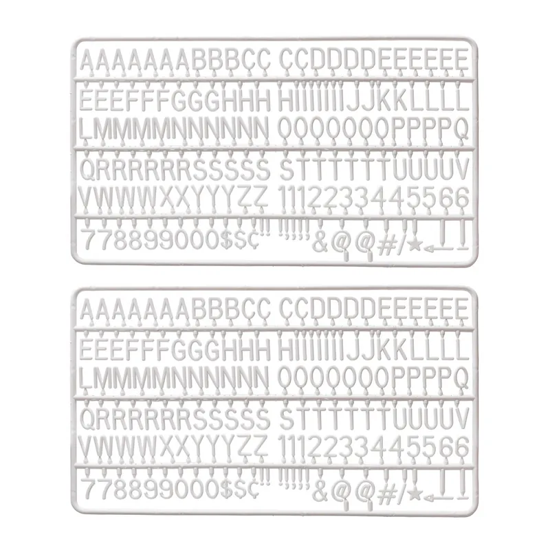 Set van Witte Plastic Letters voor Letterbord Zwart Must-Have