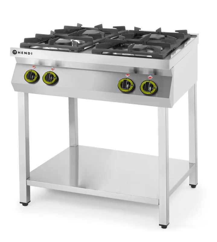 Exclusieve Aanbieding Gasfornuis Kitchen Line 4-pits open standaard - Kitchen Line - 19kW - 800x700x(H)900mm