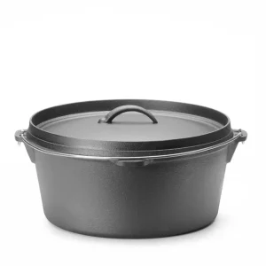 Gietijzeren pan - 7,2L - Zwart - ?310x(H)155mm Beperkt Aanbod