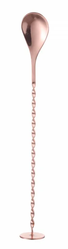 Exclusieve Aanbieding Barlepel met stamper - BarUp - Koper - 280x35mm