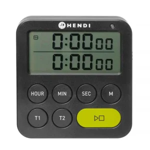 Timer dubbele - Zwart - 82x20x(H)86mm Laatste Kans