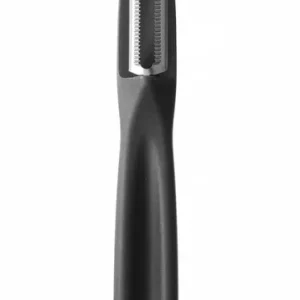 Betaalbaar Dunschiller met gekarteld lemmet - Zwart - (L)175mm