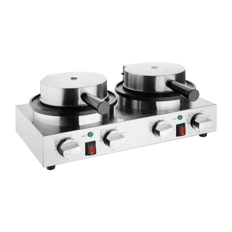 Betrouwbaar Buffalo dubbele ronde belgische wafelmaker