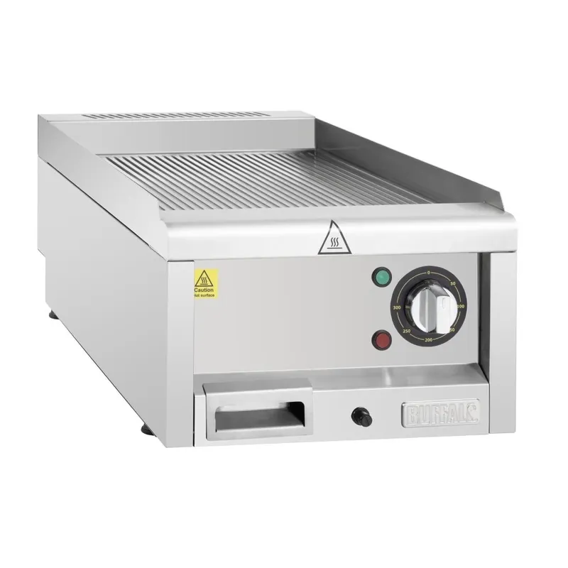 Hoge Kwaliteit Buffalo 600-serie geribbeld elektrische bakplaat 400 mm